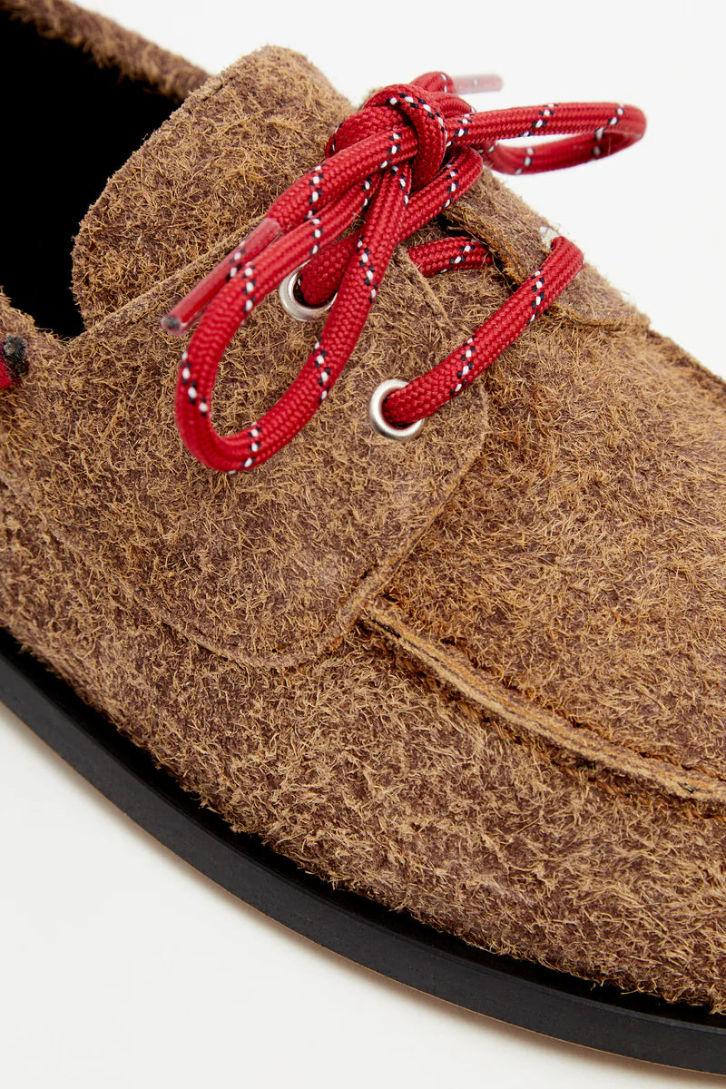 mokasíny Ariete suede hairy caramel