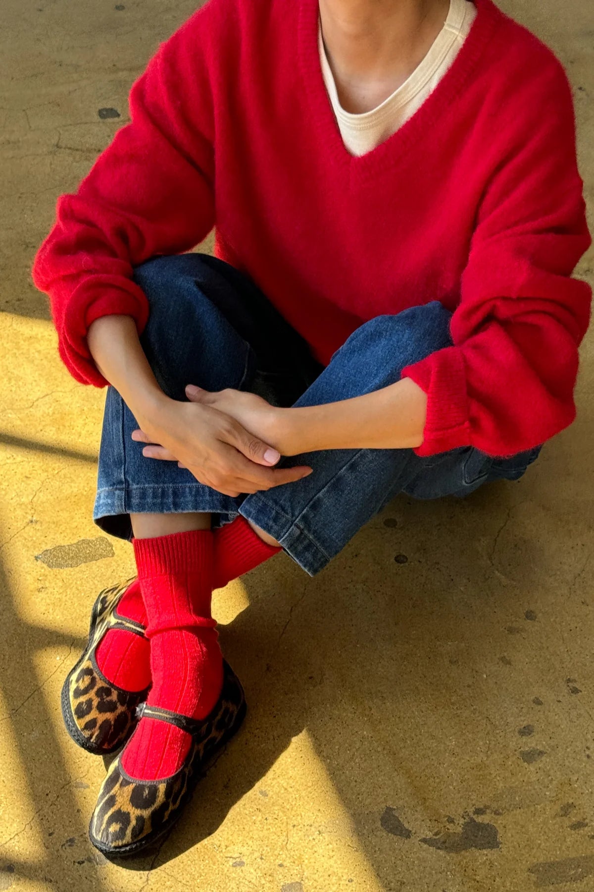 svetr James mohair red