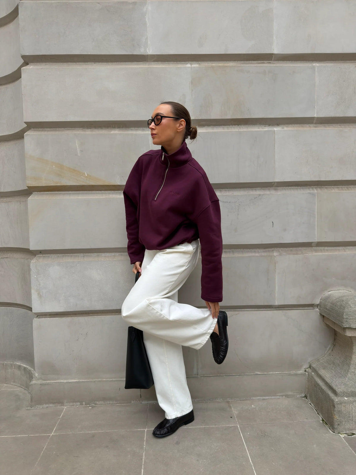 mikina logo techno burgundy