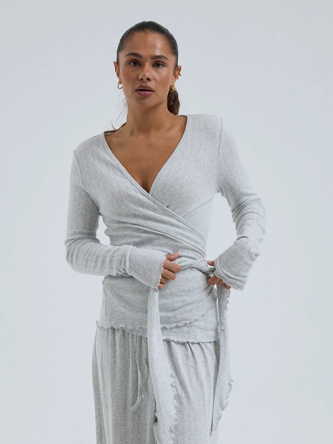 triko Jacquard Wrap Lt. grey melange