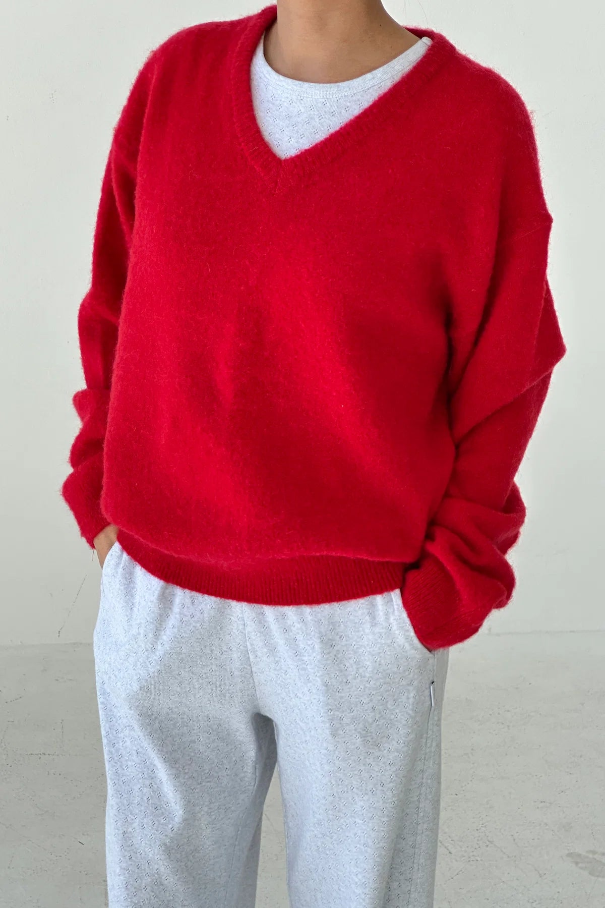 svetr James mohair red