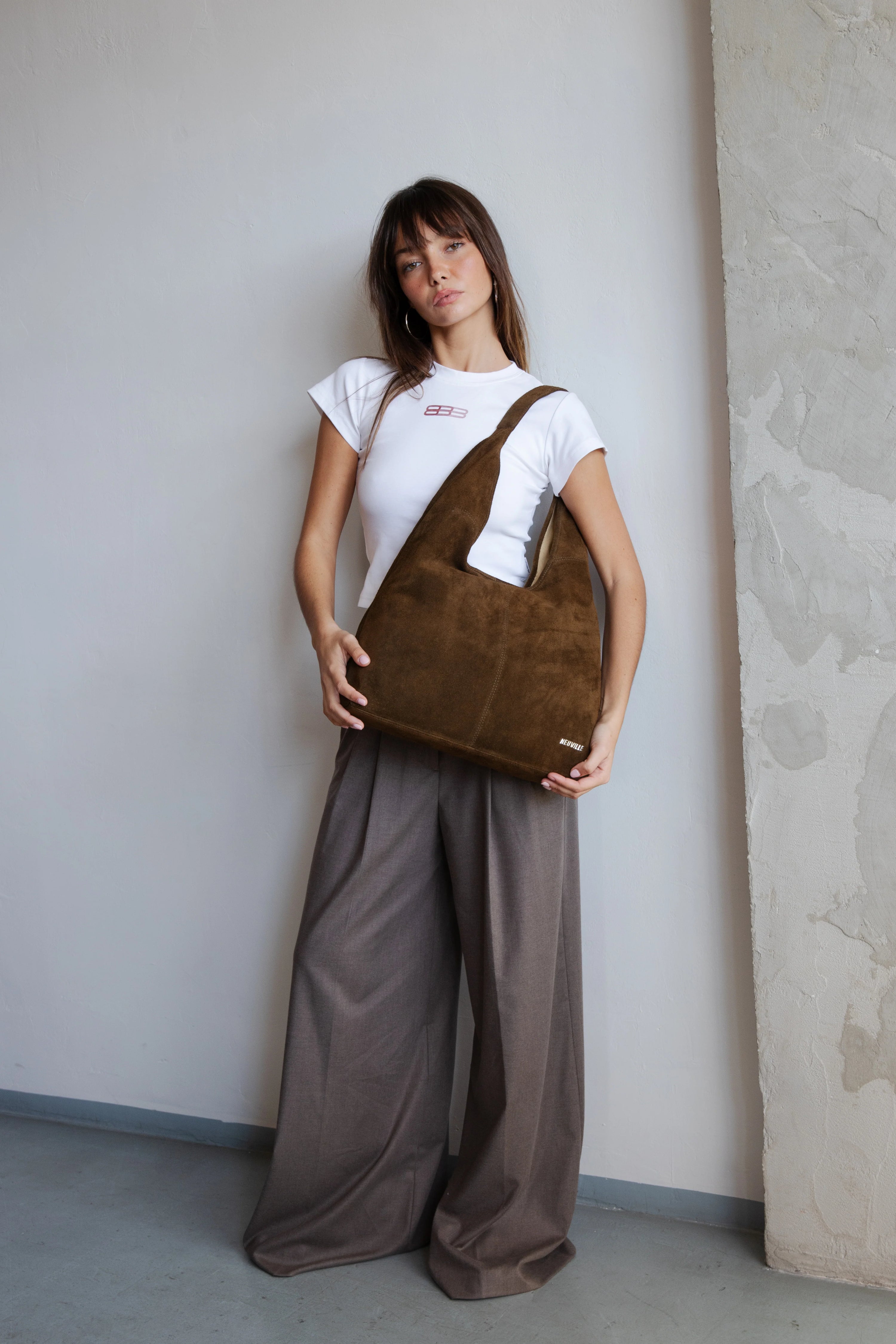 Kabelka Jackie suede khaki