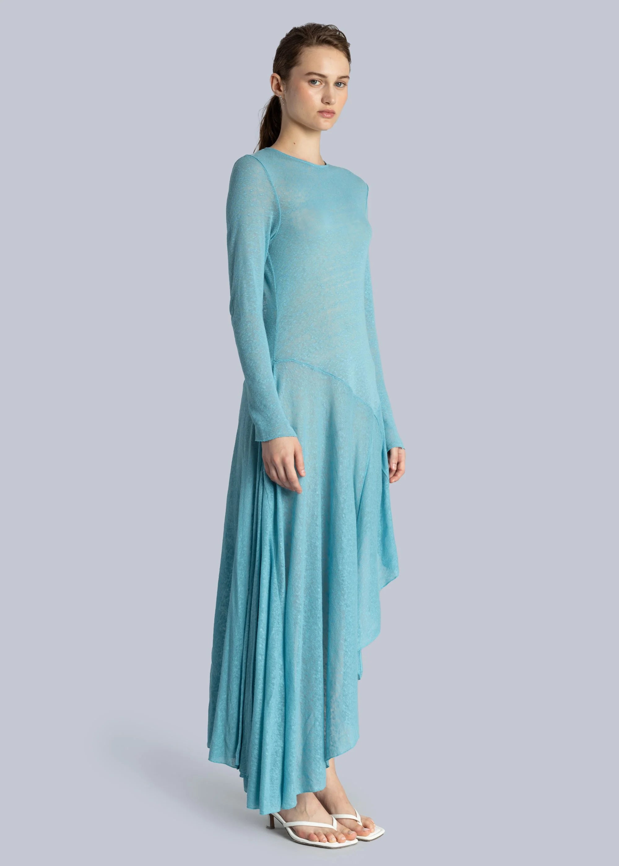 šaty Knitted Open-Back Asymmetrical