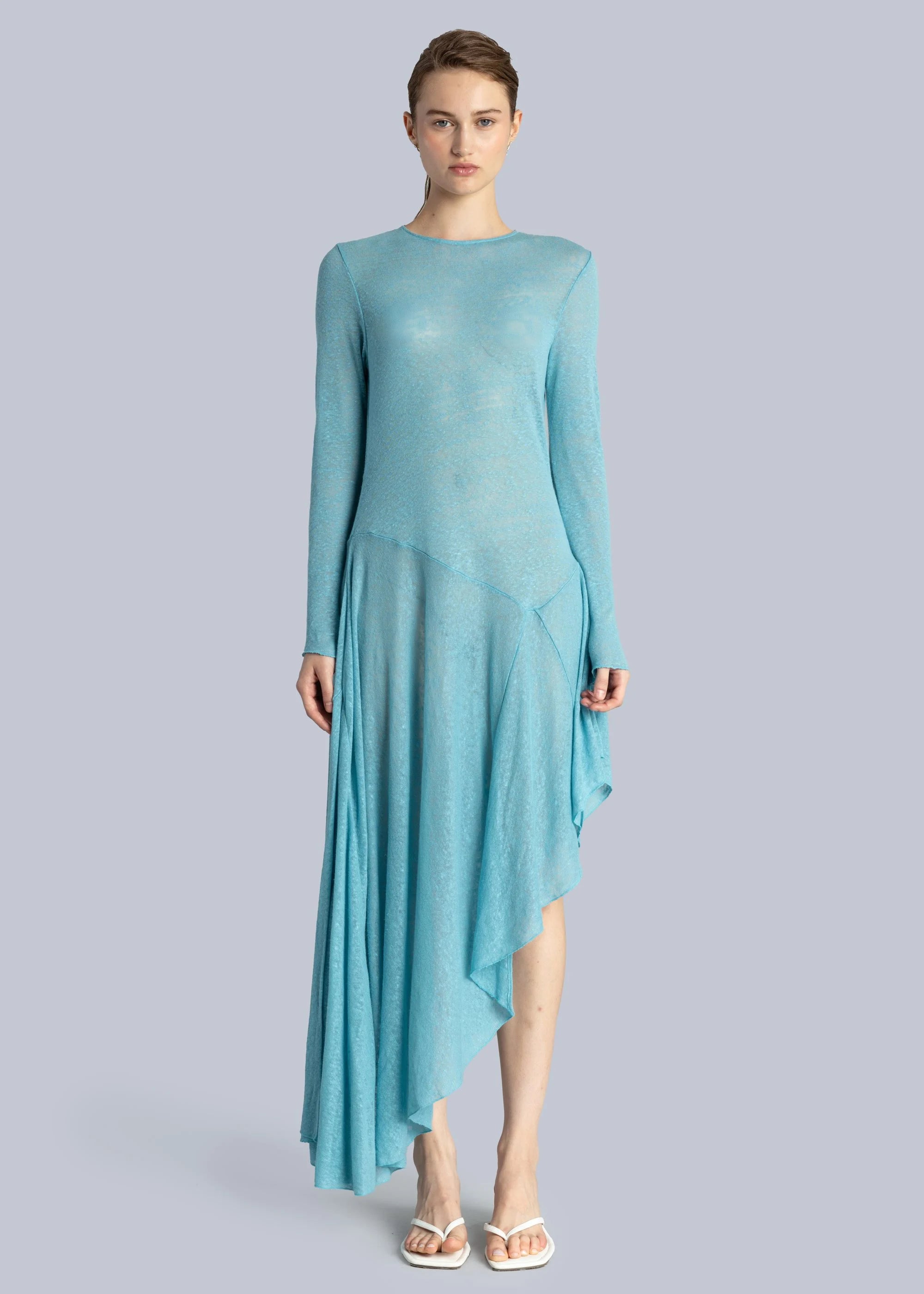 šaty Knitted Open-Back Asymmetrical