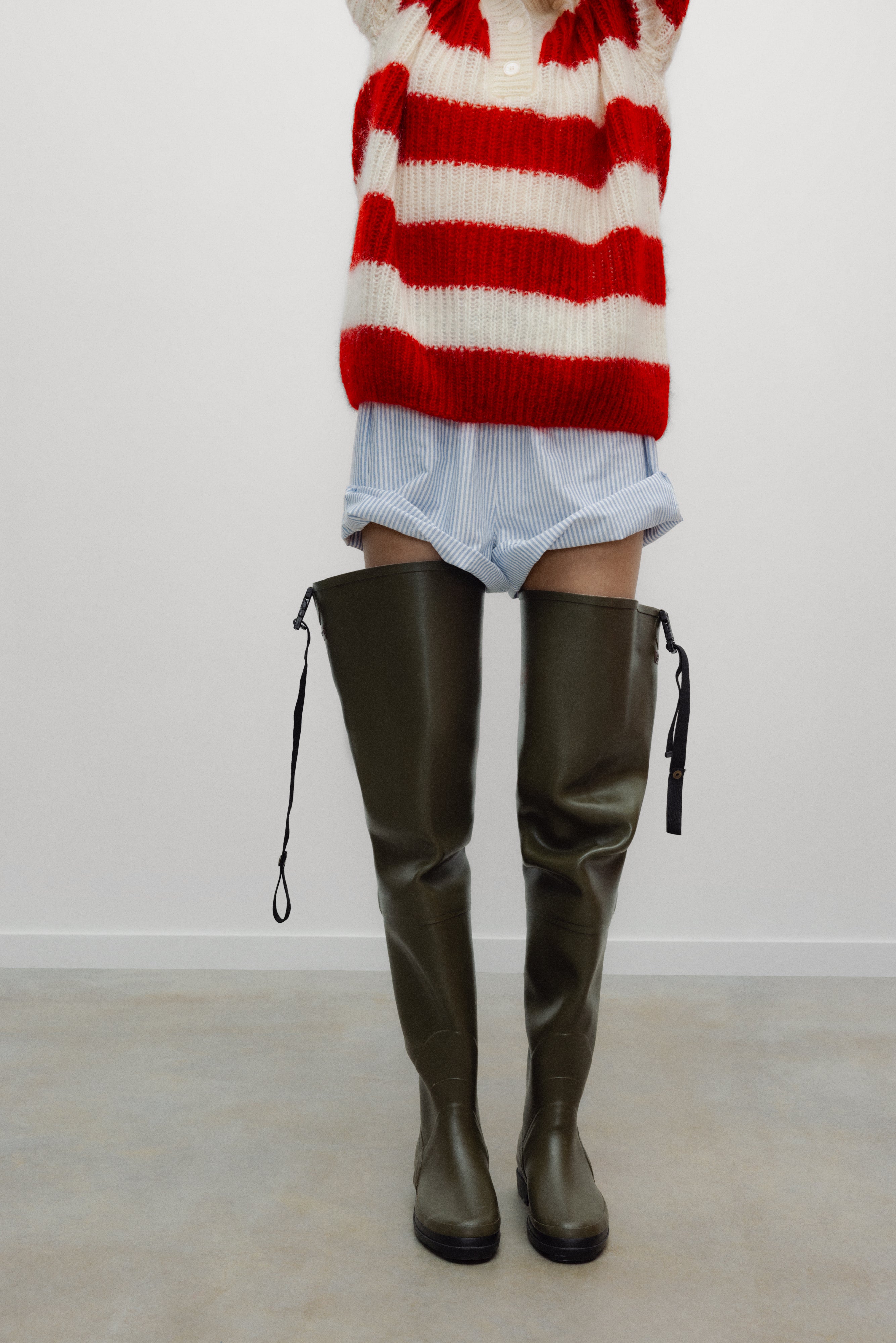 svetr ellie polo chinese red stripe