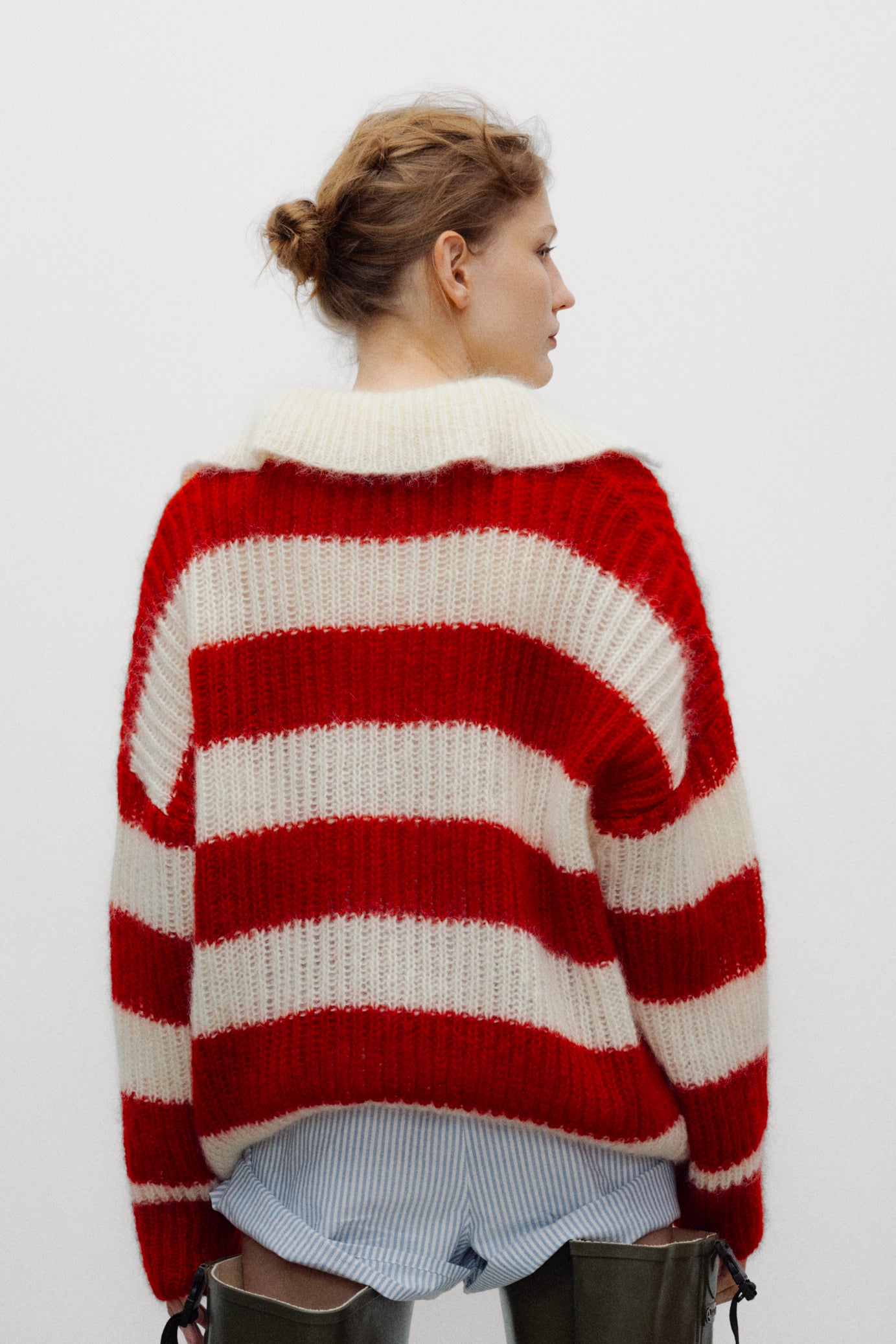 svetr ellie polo chinese red stripe
