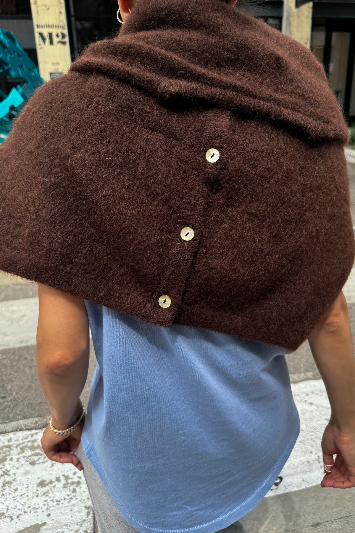 cardigan Leila mohair - cocoa bean