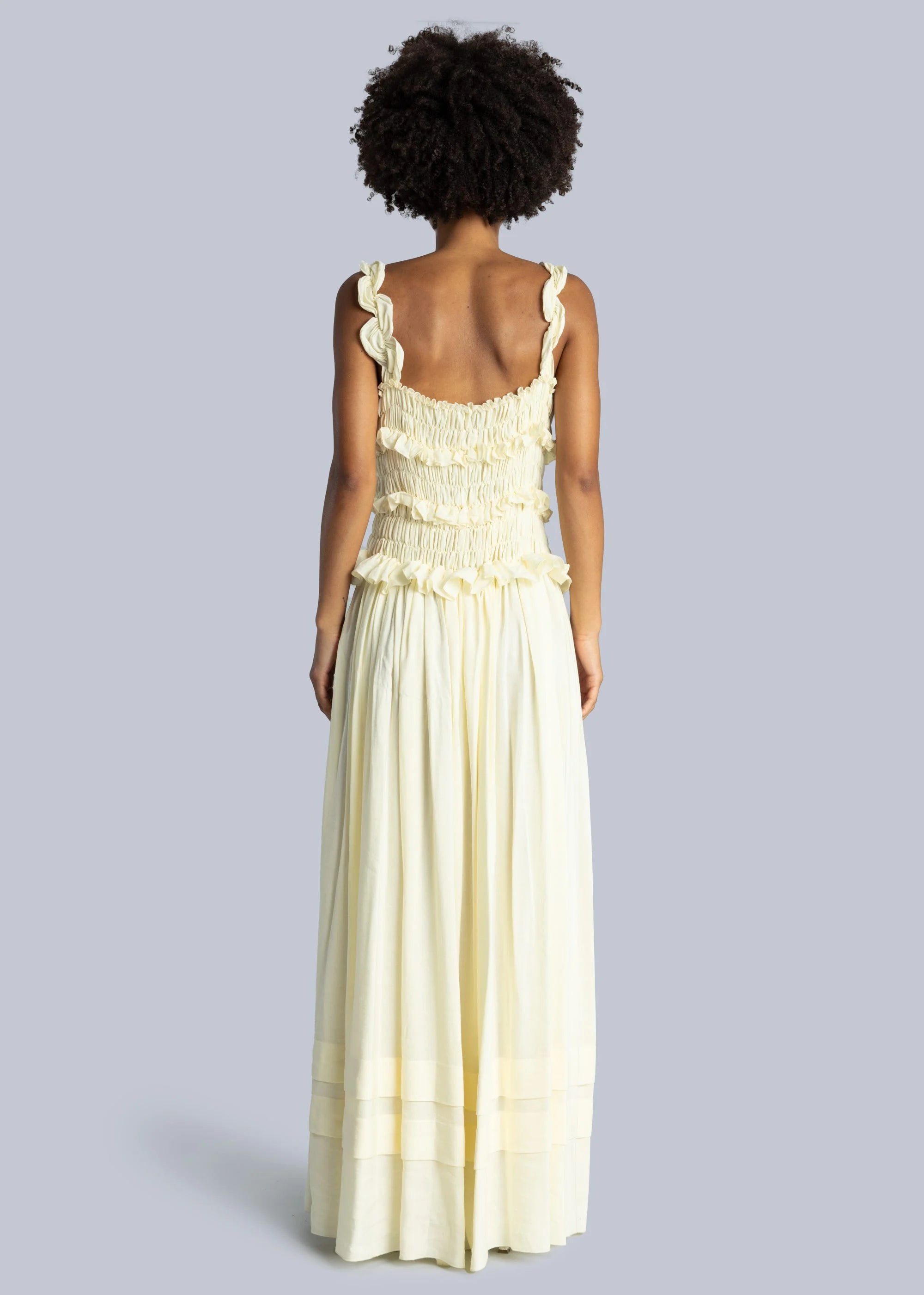 šaty Linen Ruffle Sundress