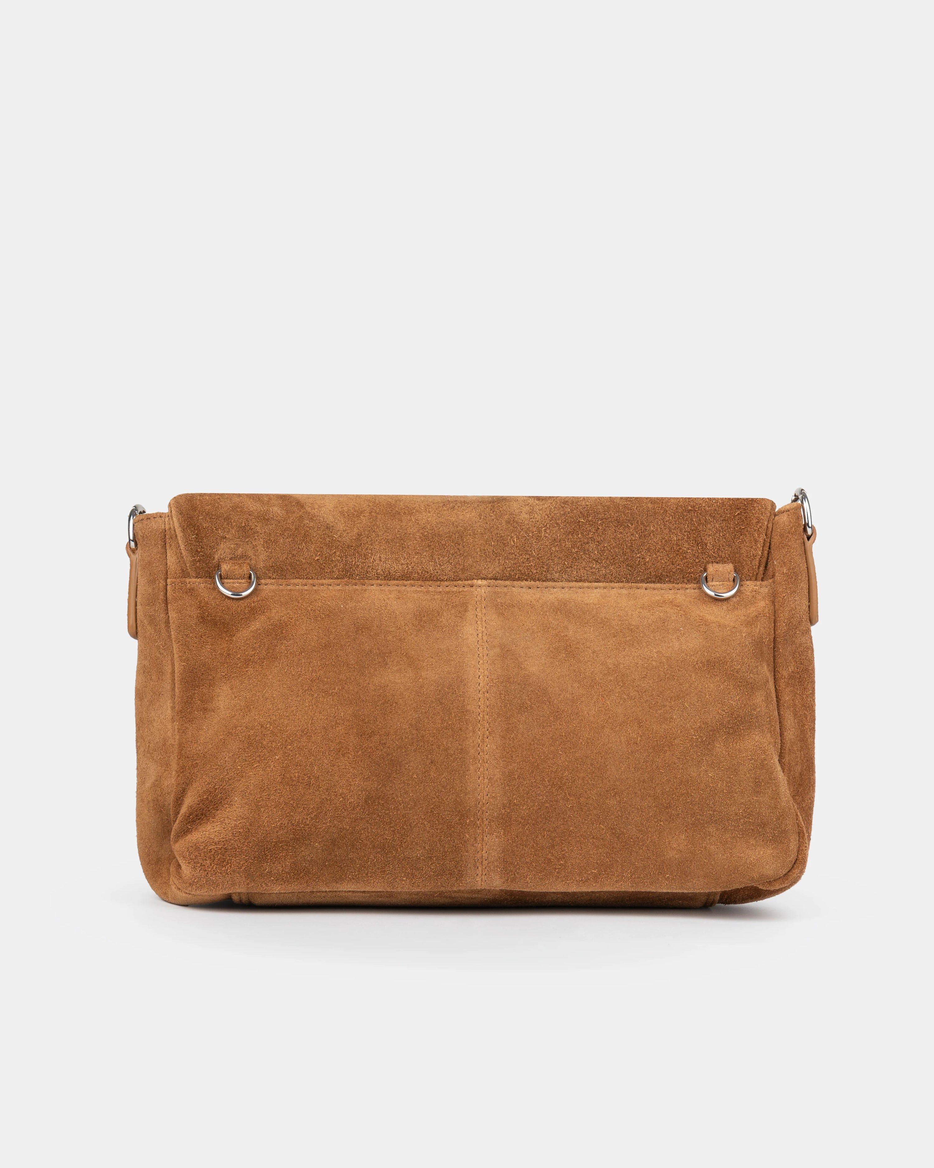 Max suede caramel handbag
