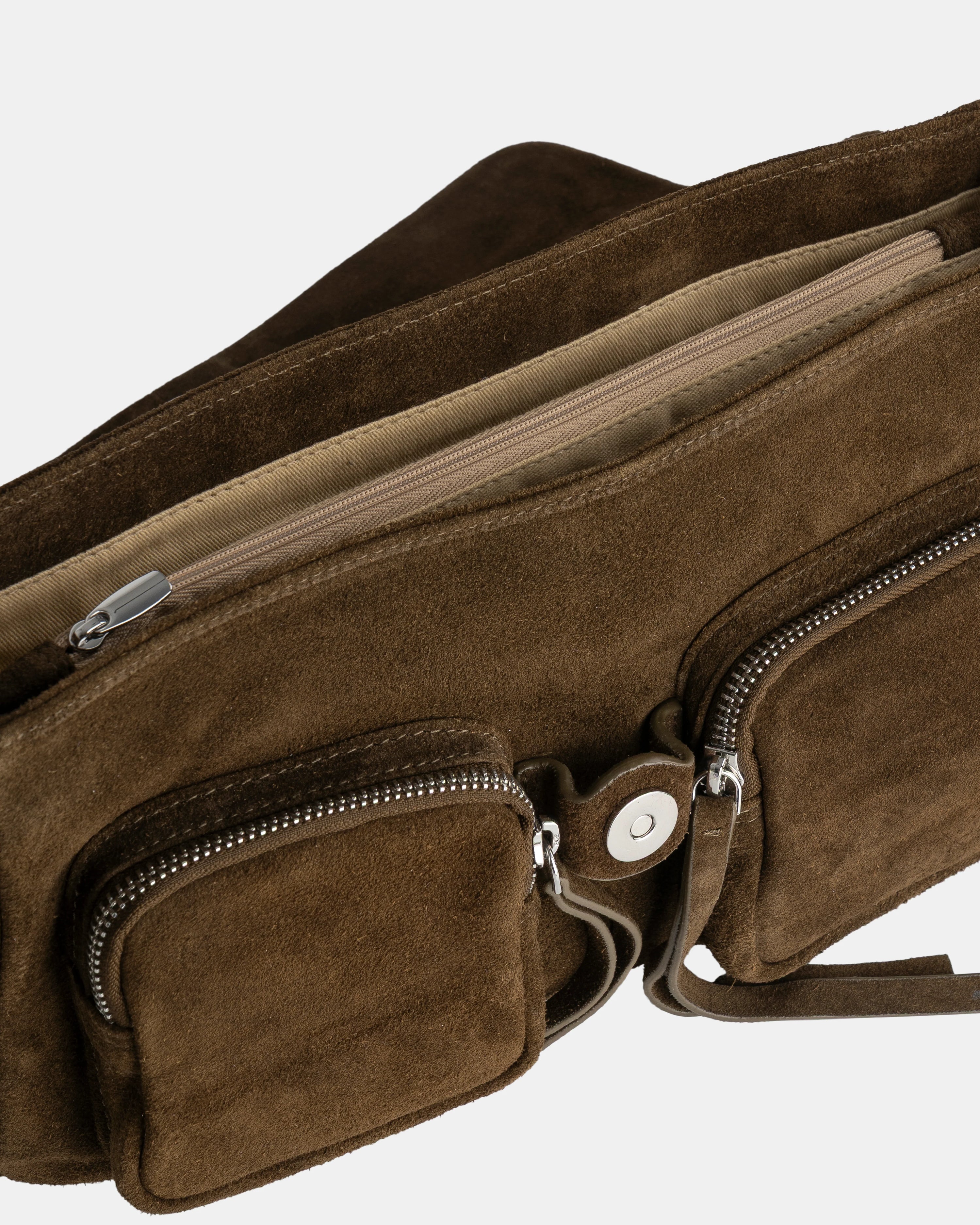 Handbag Max suede khaki