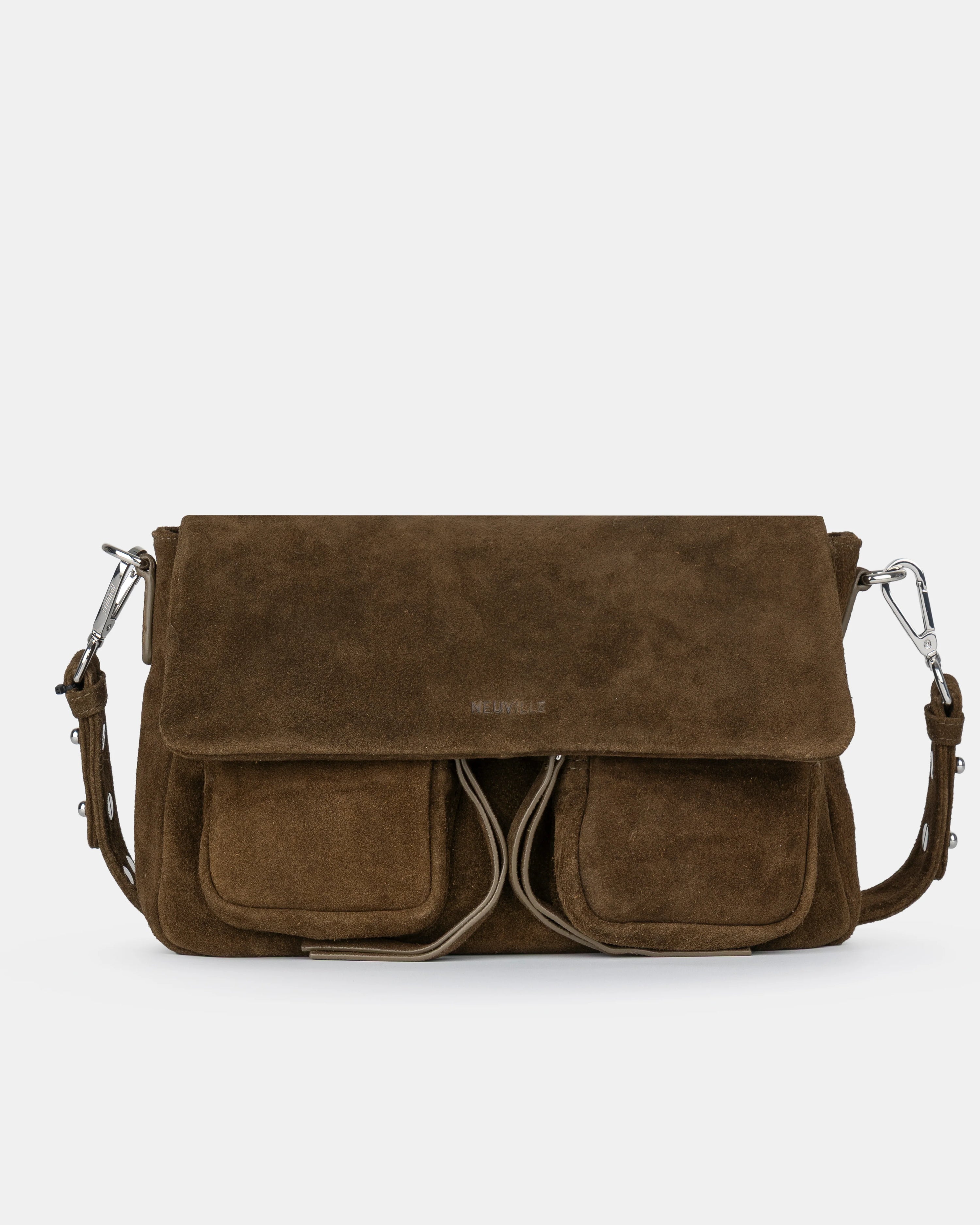 Handbag Max suede khaki
