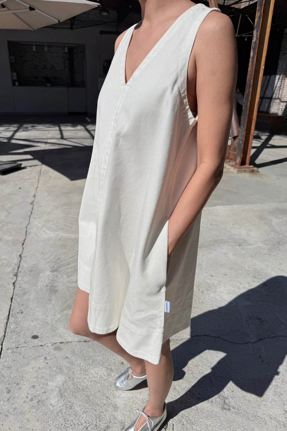 šaty Mable white denim