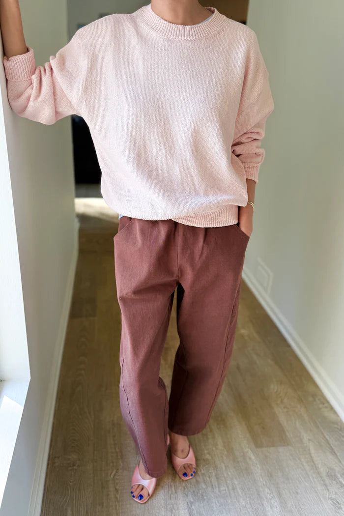 svetr milo cotton sweater - rosé
