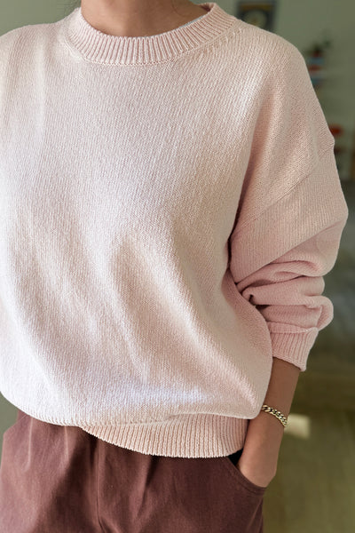 svetr milo cotton sweater - rosé