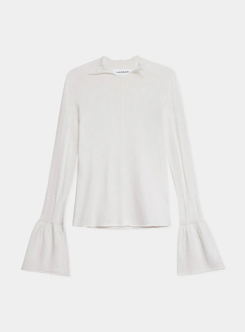 ecru long knitted top