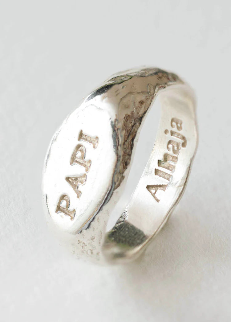 Papi Silver Signet Ring