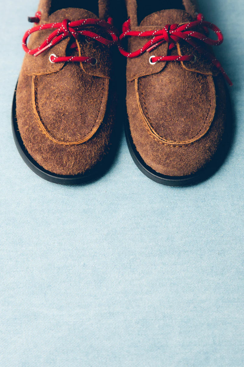 mokasíny Ariete suede hairy caramel