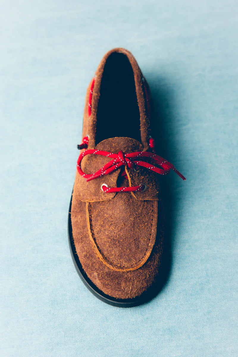 mokasíny Ariete suede hairy caramel