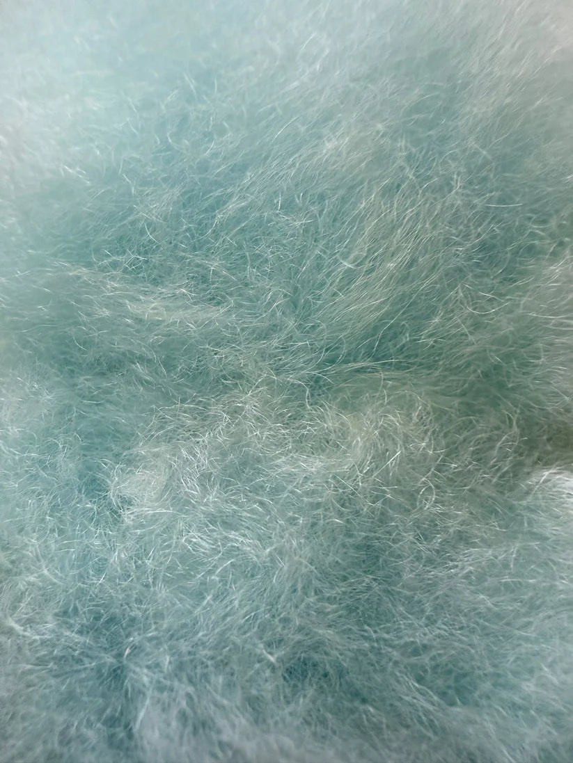 Plyšová alpaka z přírodní vlny – Sky blue – 18 cm