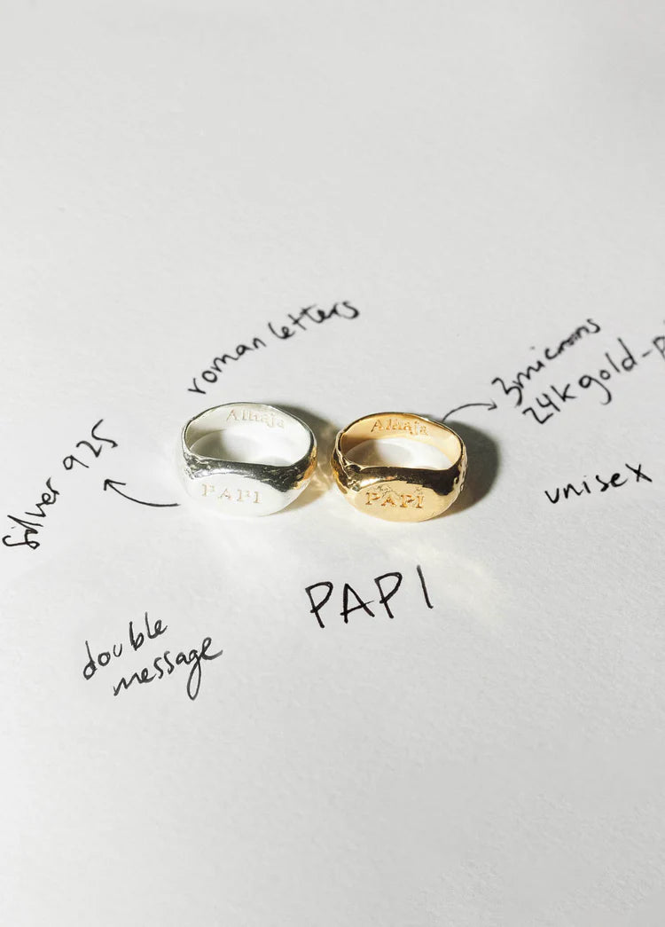 Papi Silver Signet Ring