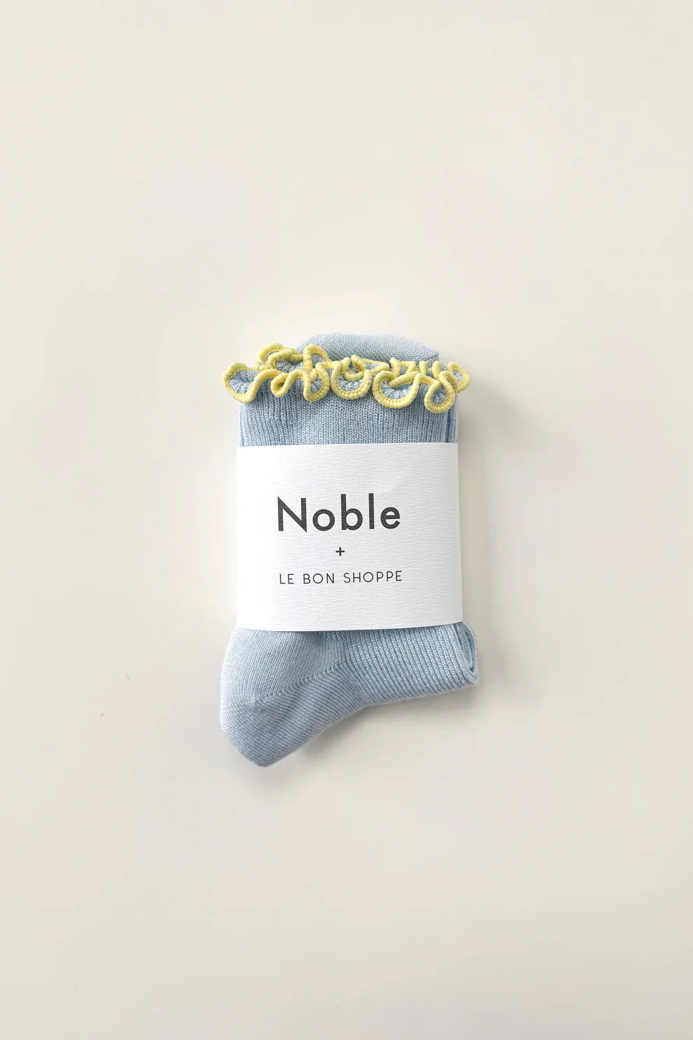 ponožky ruffled - baby blue/butter