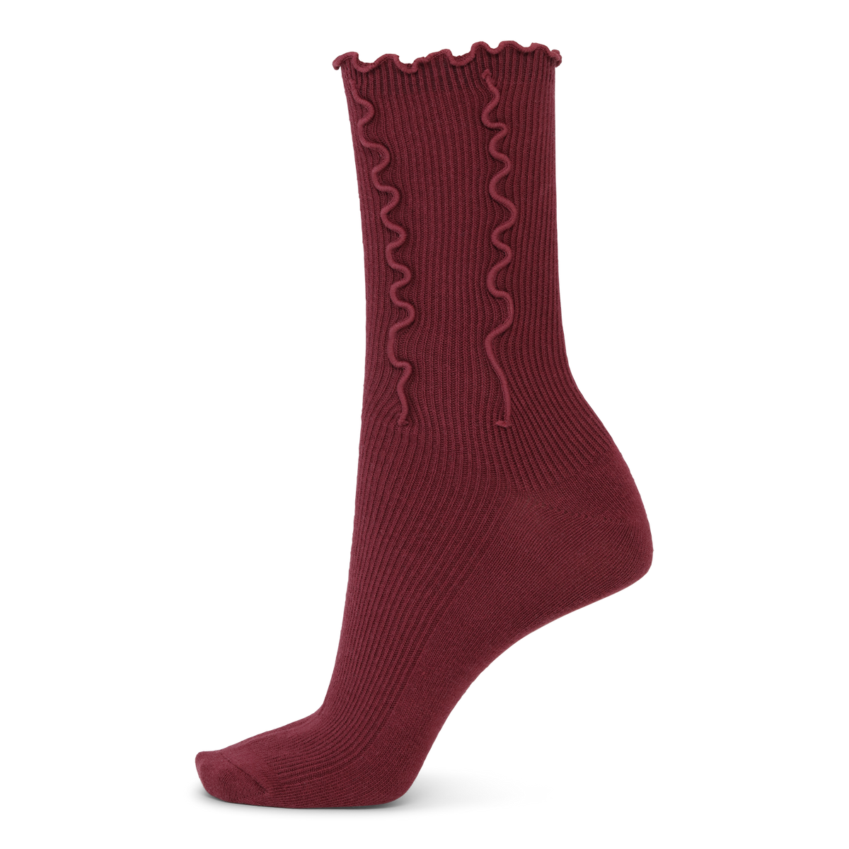 ponožky ruffle Burgundy