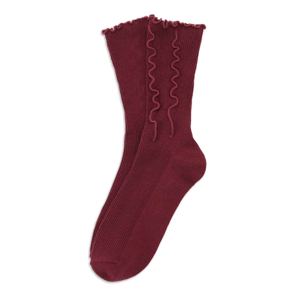 ponožky ruffle Burgundy