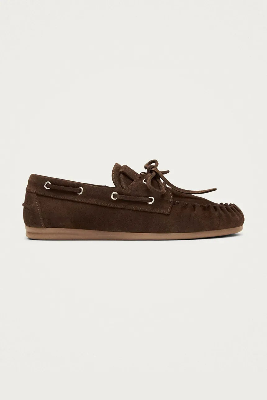 mokasíny rowan suede brown leather loafers