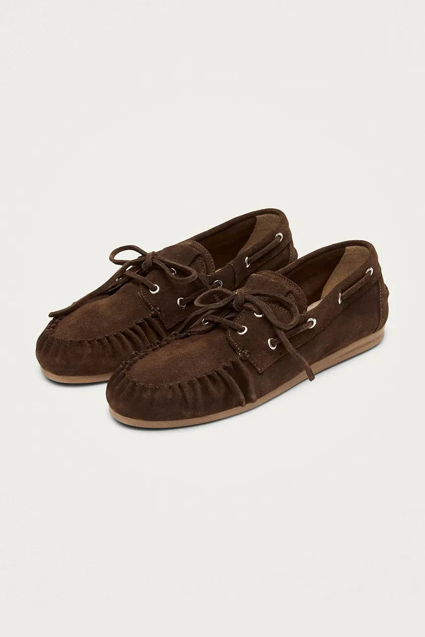 mokasíny rowan suede brown leather loafers