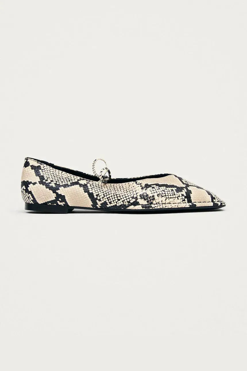 baleríny sway indo beige leather ballet flats