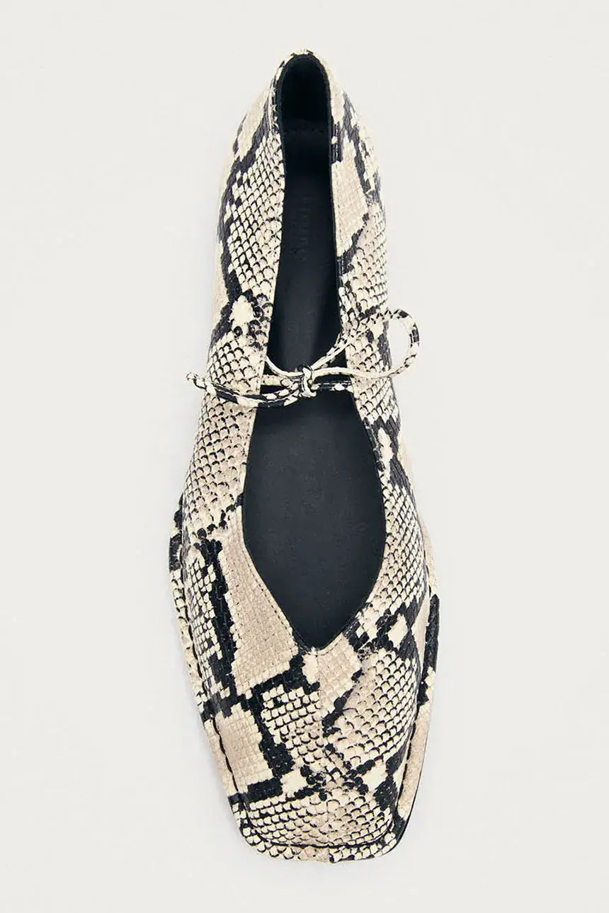 baleríny sway indo beige leather ballet flats