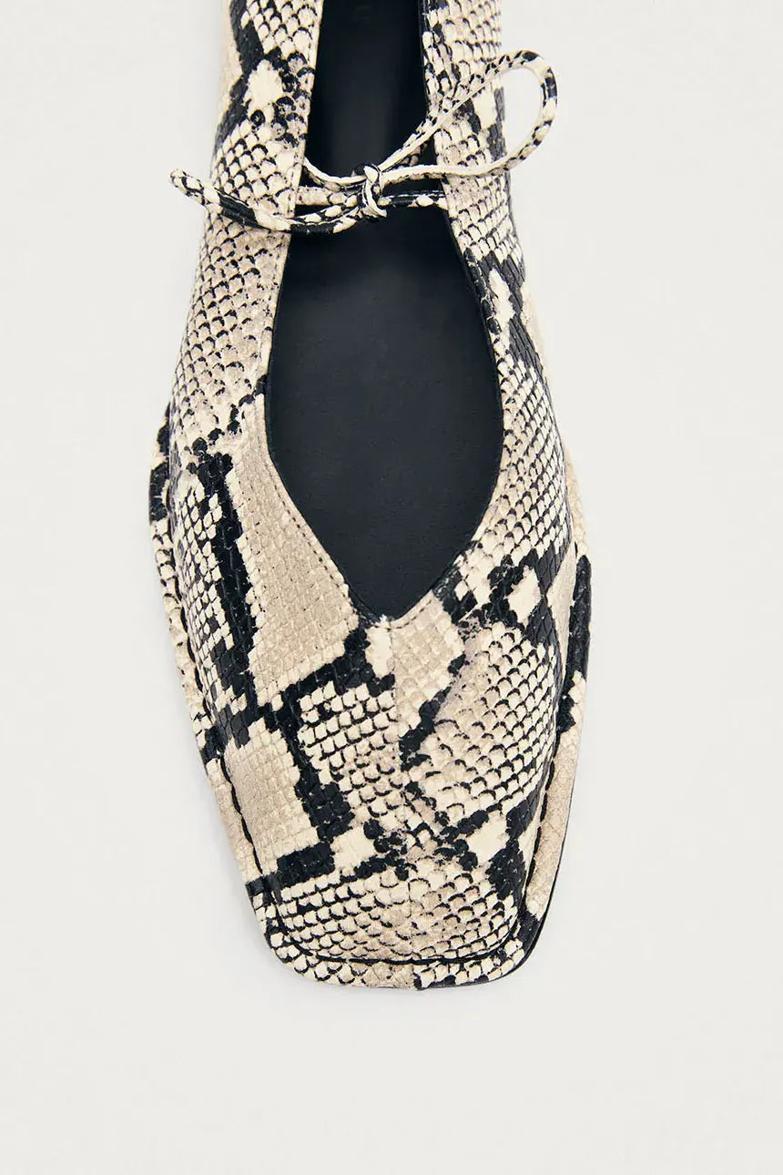 baleríny sway indo beige leather ballet flats