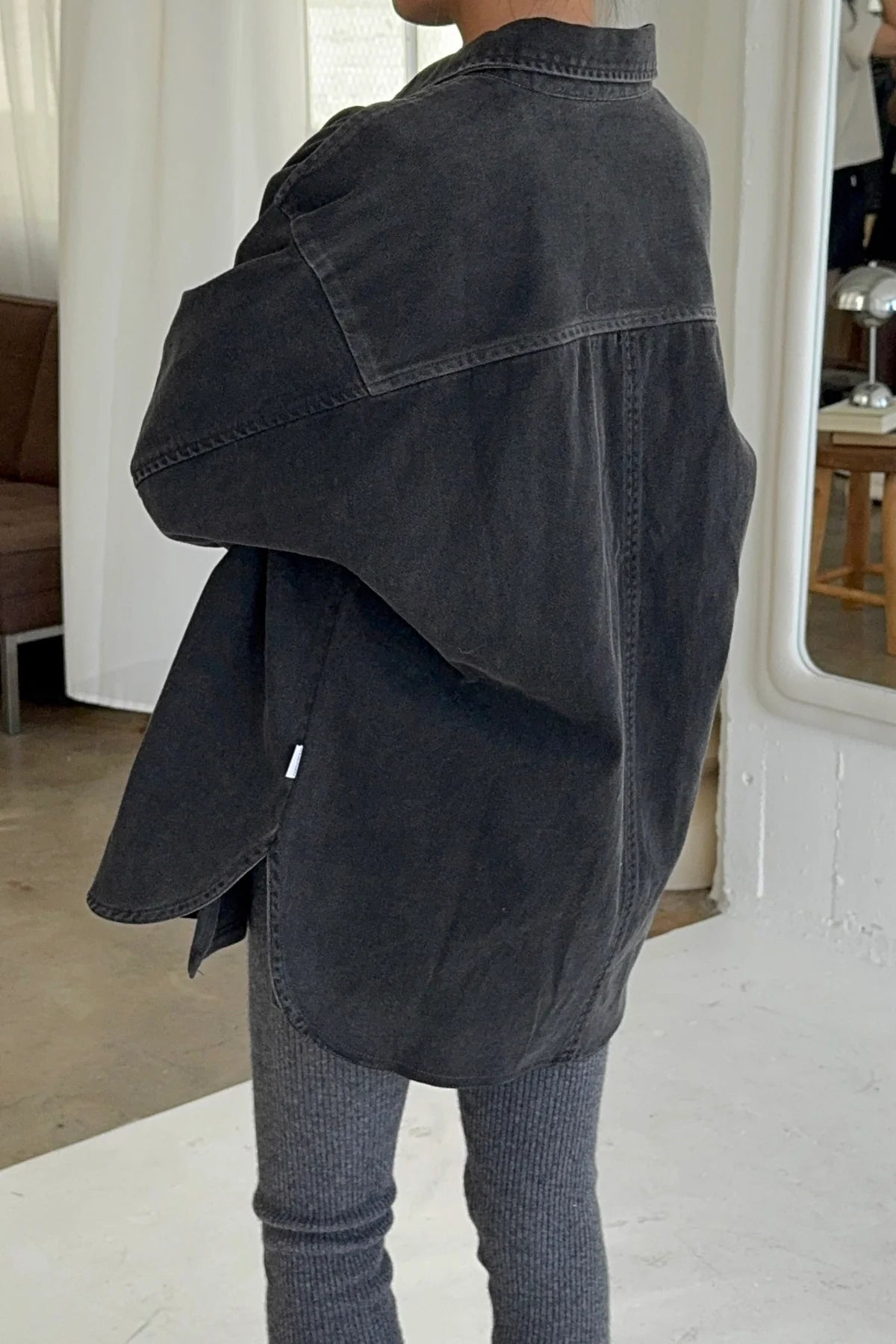 košile Theo Black Denim