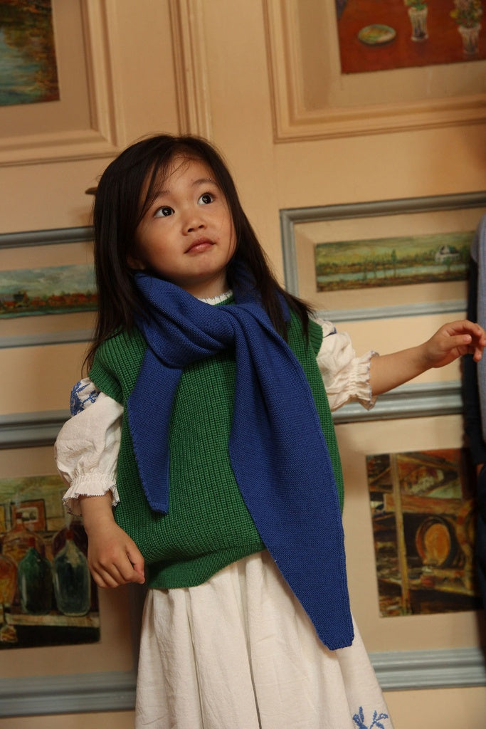 Triangle scarf Josephina cobalt blue