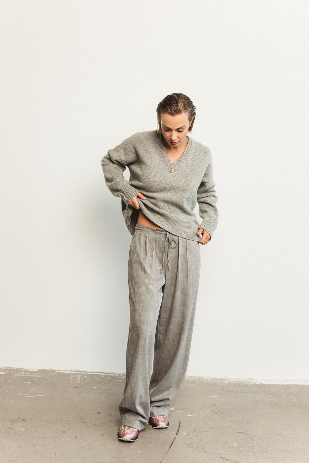 Straight pants mid waist