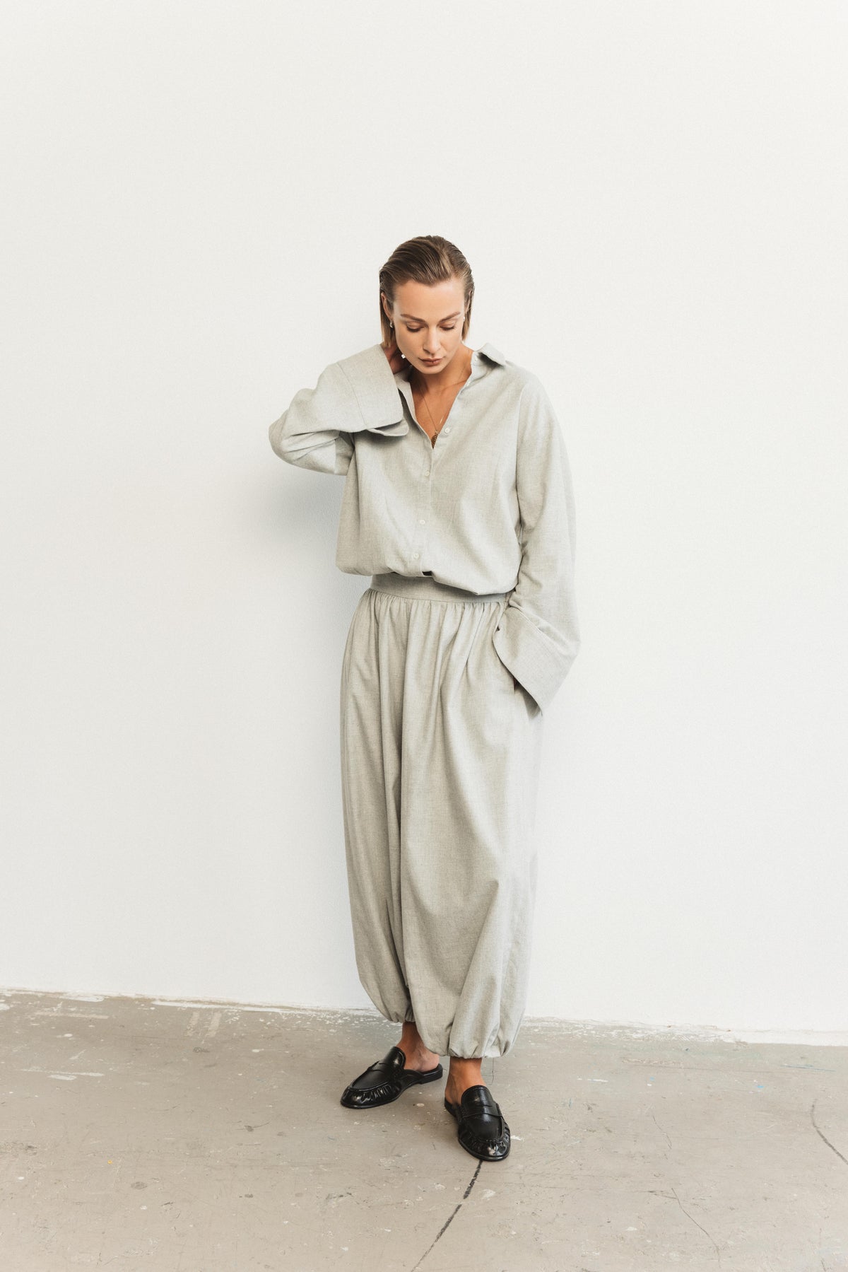 Ballooon pants flanel grey