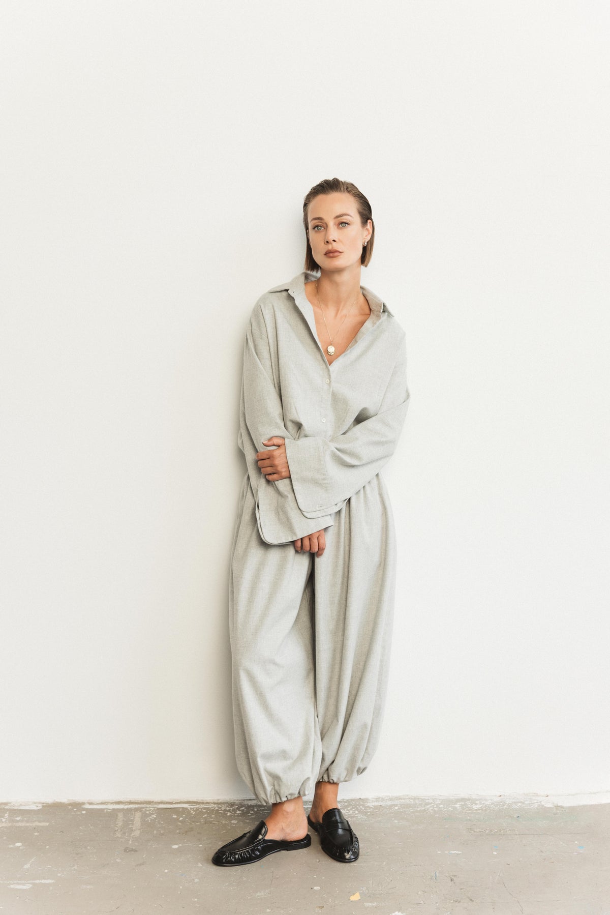 Ballooon pants flanel grey