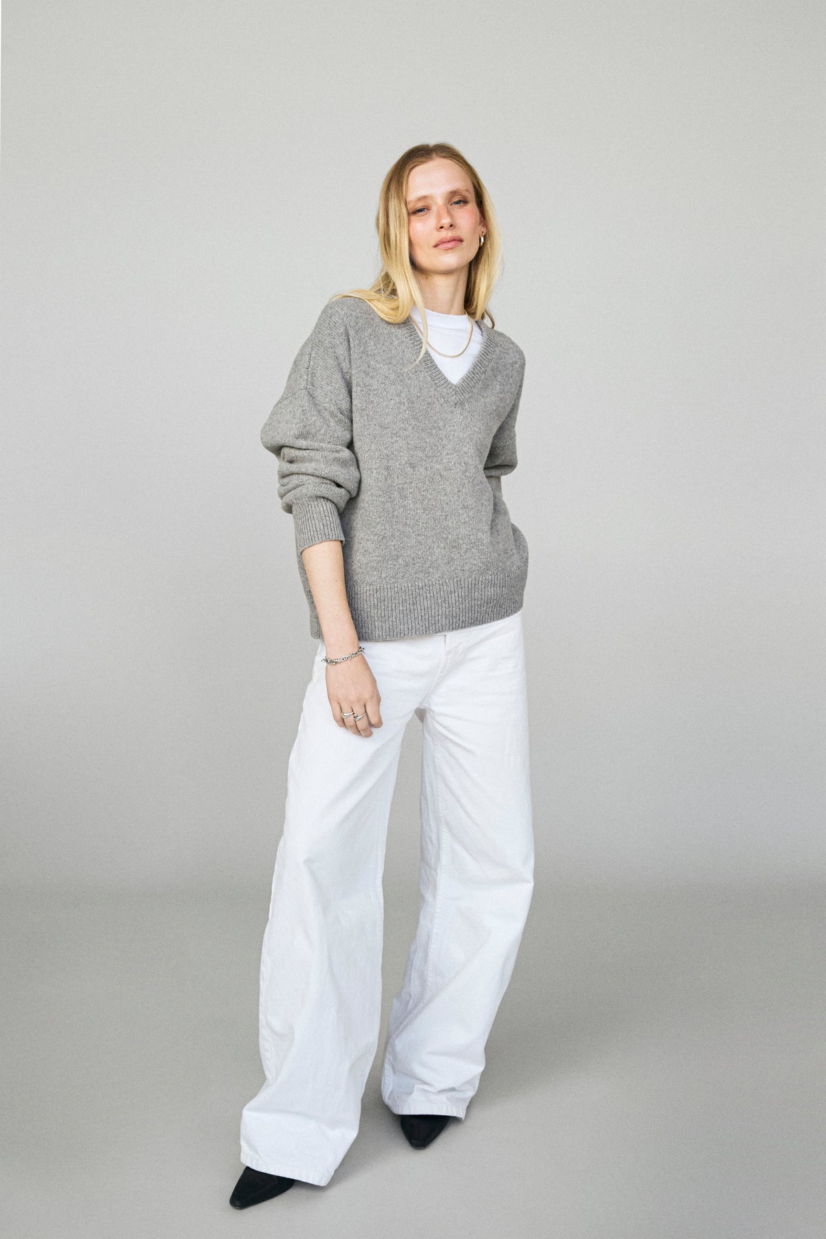 Anouk svetr z vlny a kašmíru grey