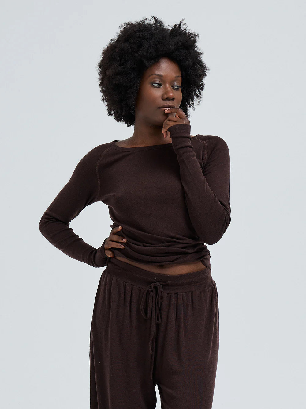 kalhoty Barbera dark brown