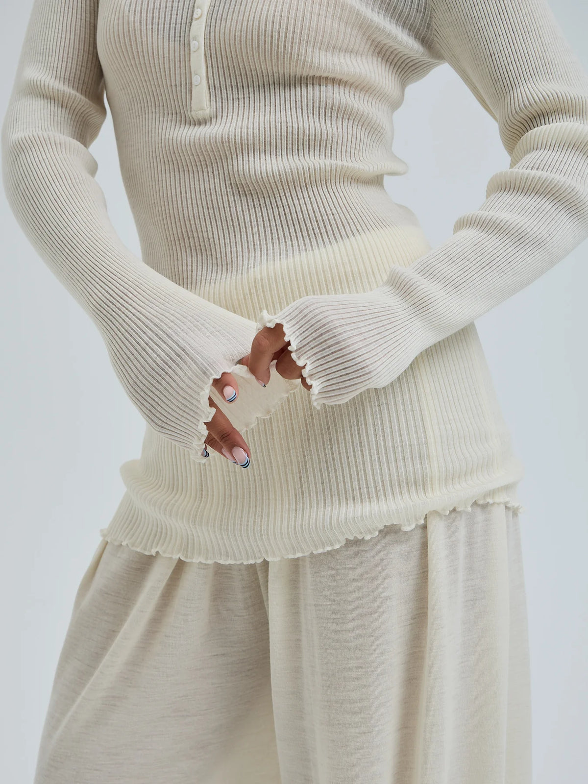 triko Woolen Classic Polo off-white
