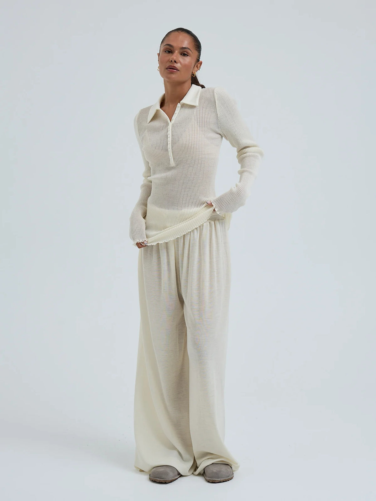 triko Woolen Classic Polo off-white