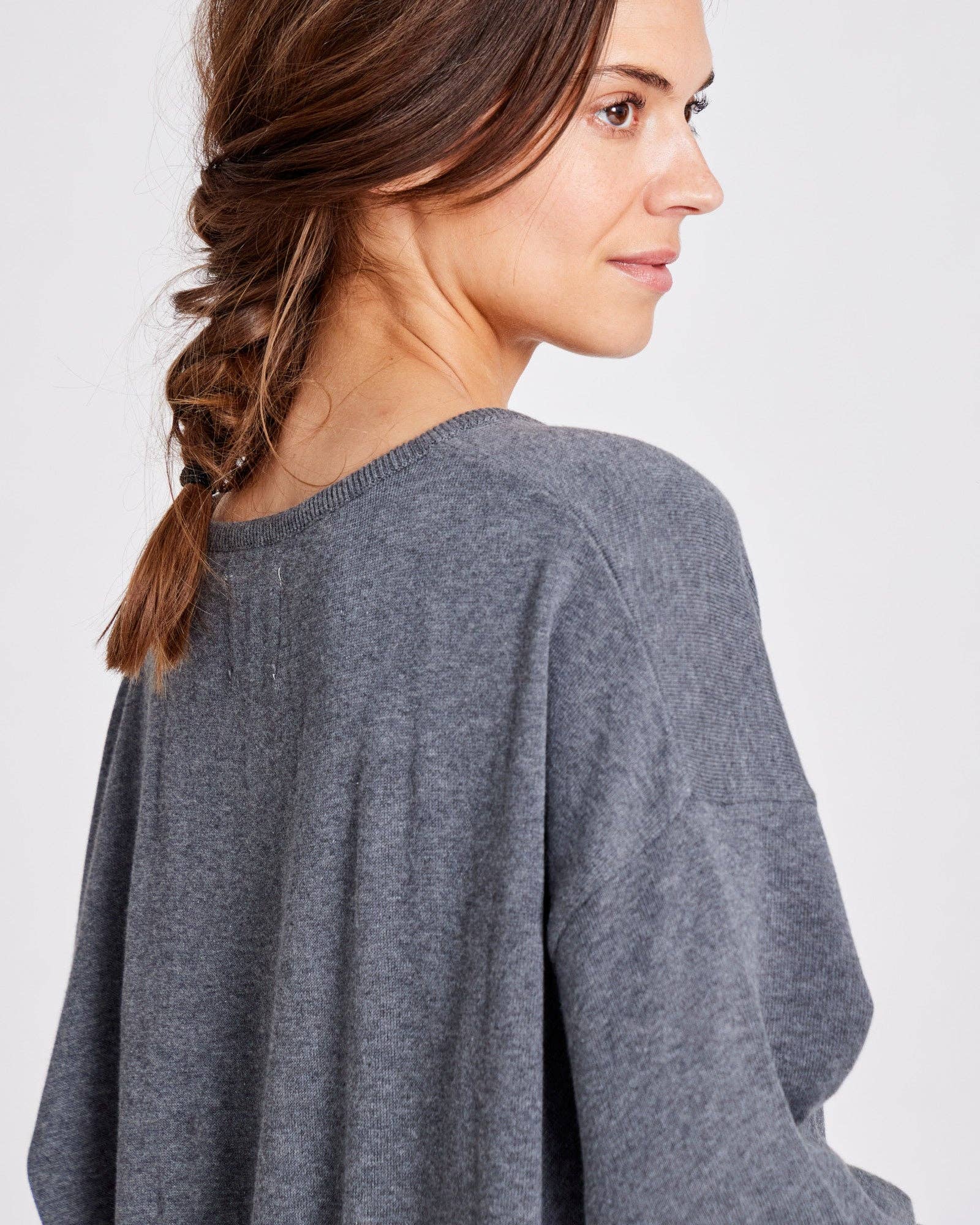 Sisse cotton knit dress GOTS - Grafitti Grey Melange