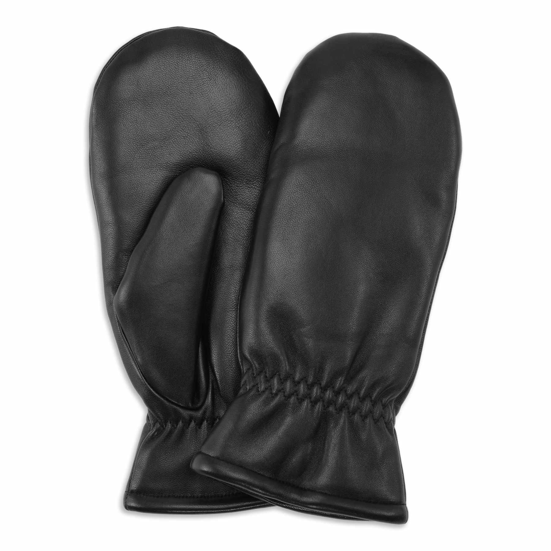 rukavice leather mittens black
