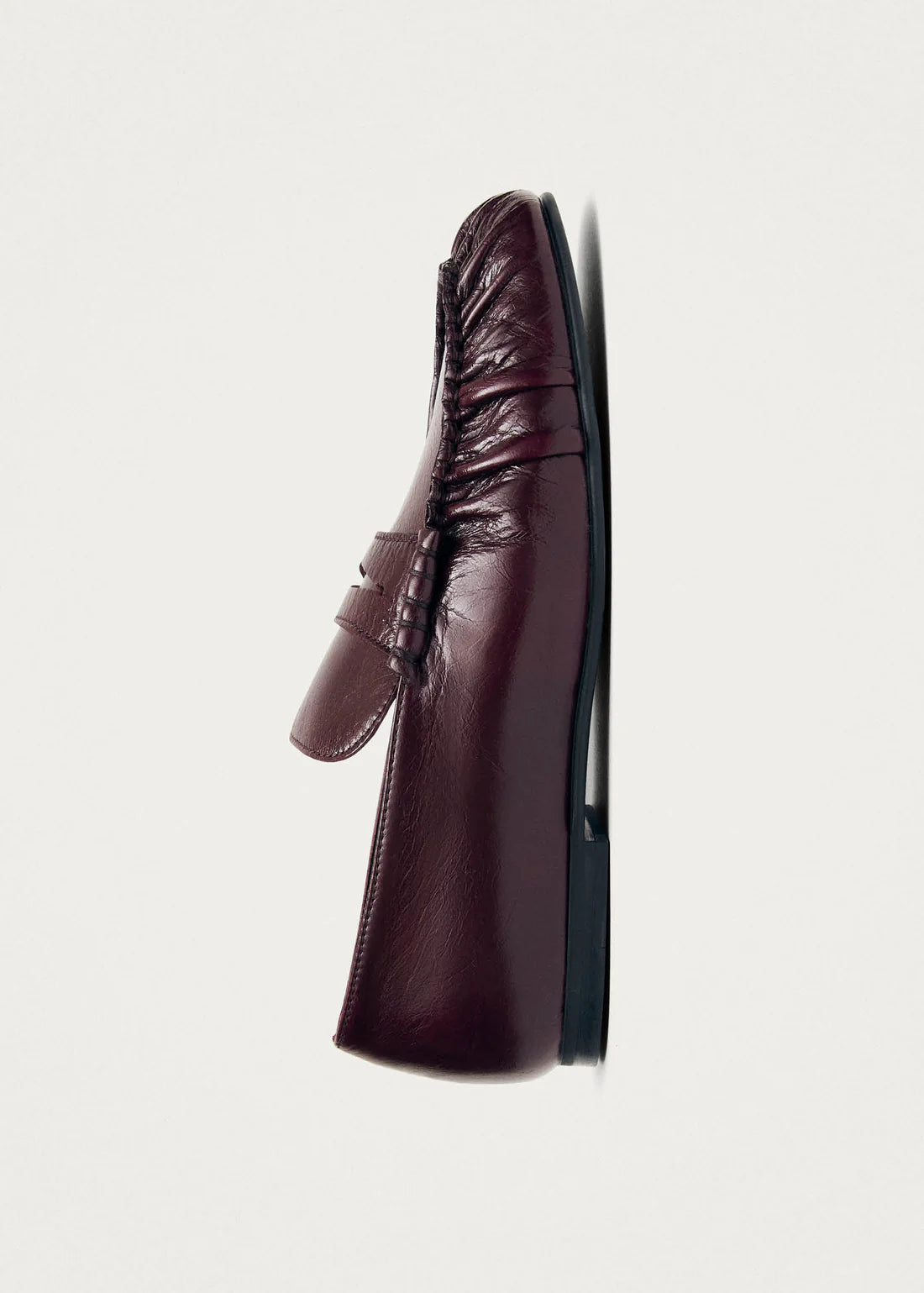 mokasíny Aven rift burgundy leather loafers