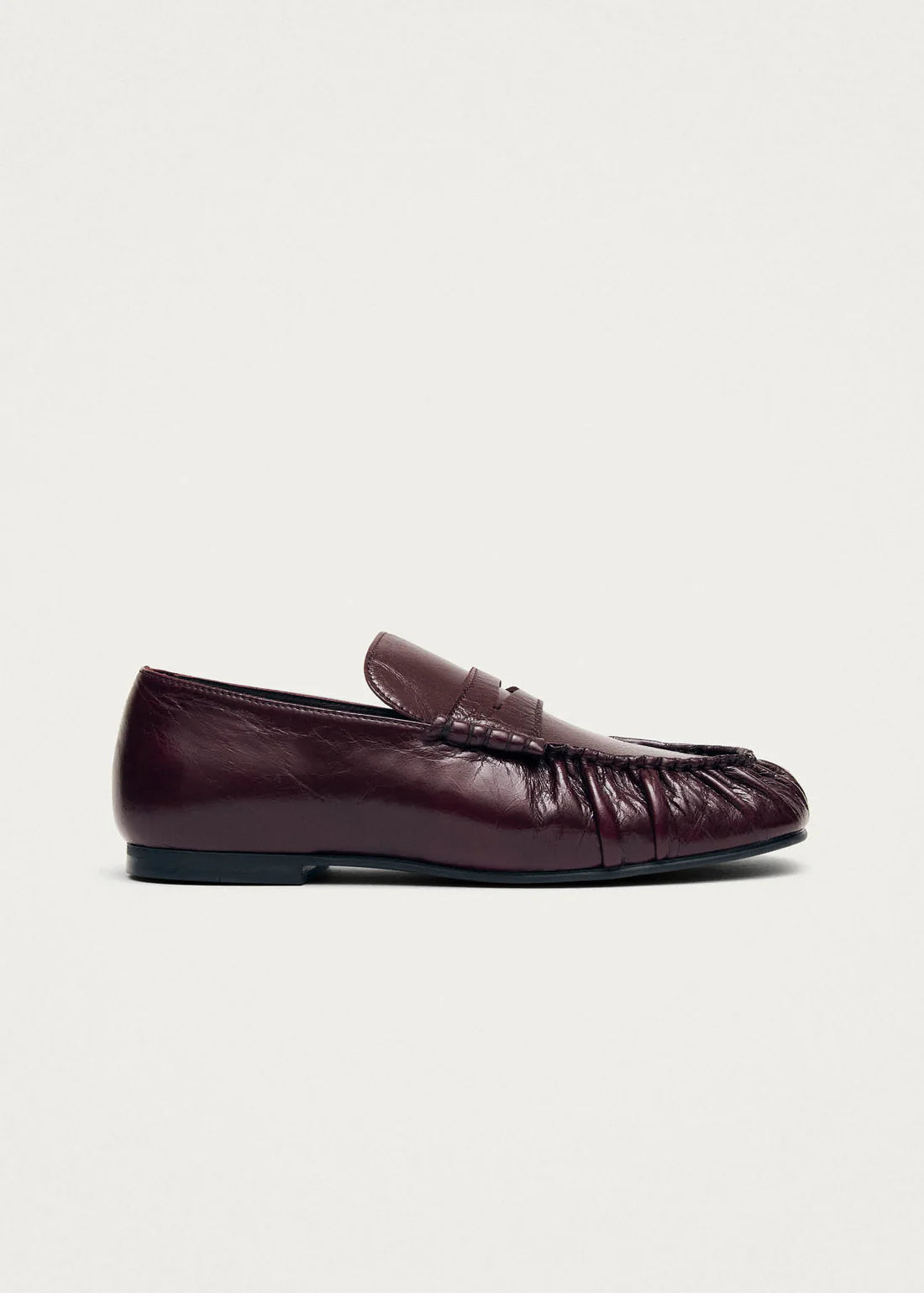 mokasíny Aven rift burgundy leather loafers