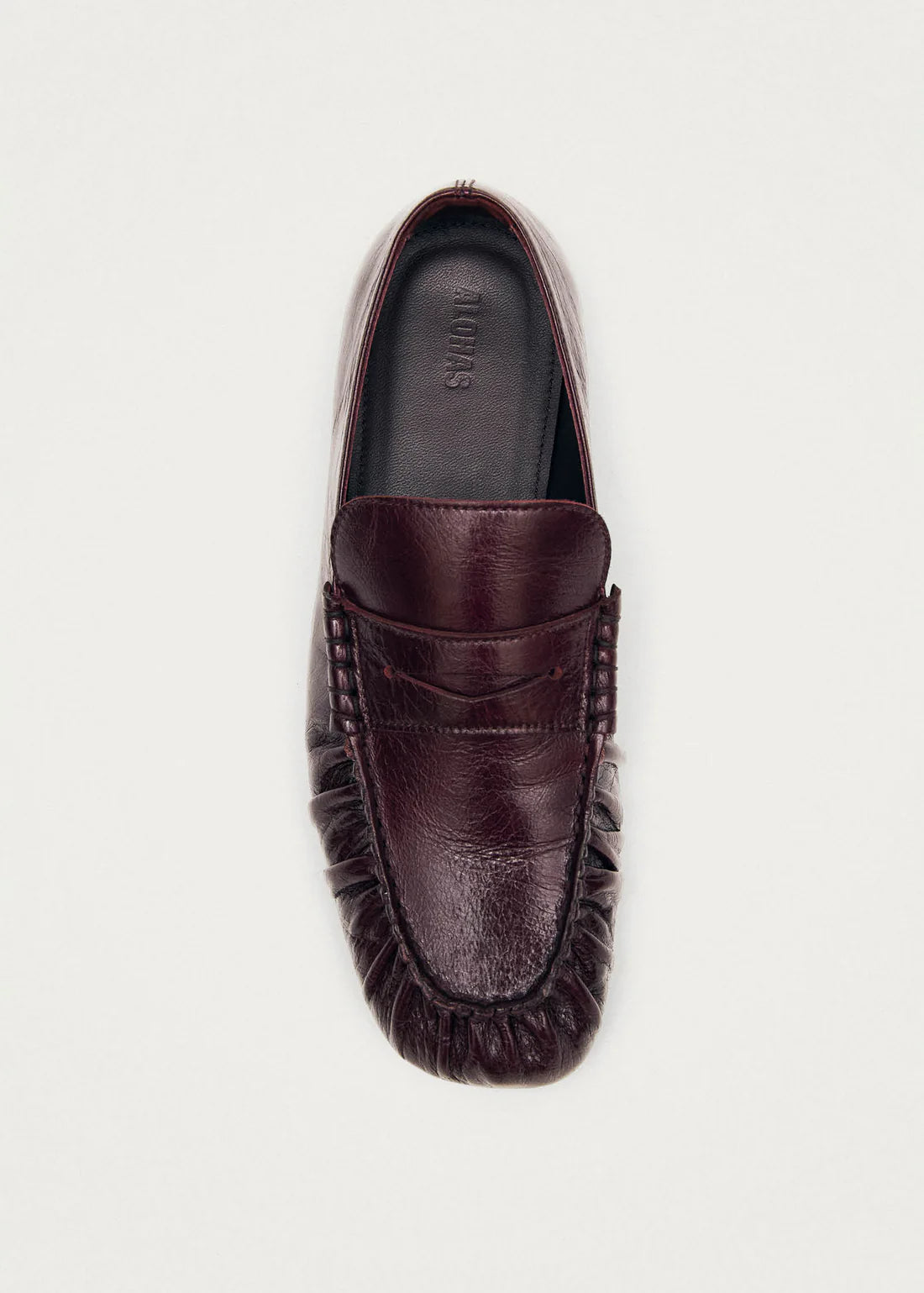 mokasíny Aven rift burgundy leather loafers