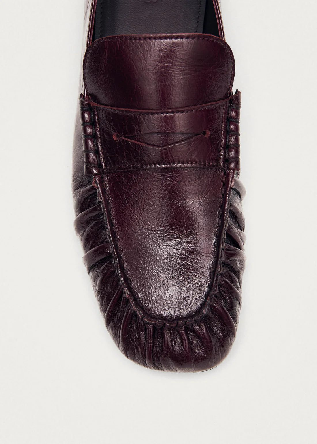 mokasíny Aven rift burgundy leather loafers