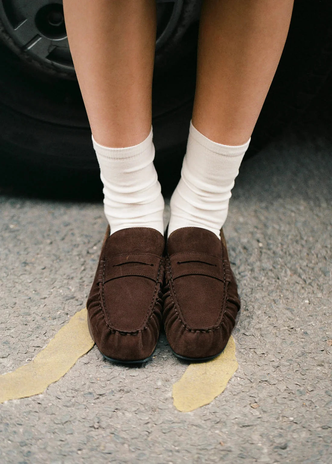 mokasíny Aven suede brown leather