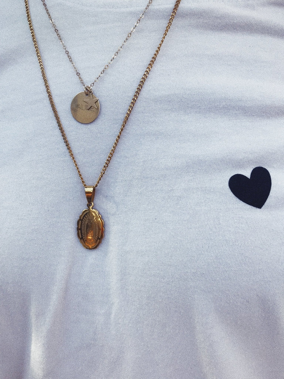 triko Black Heart offwhite