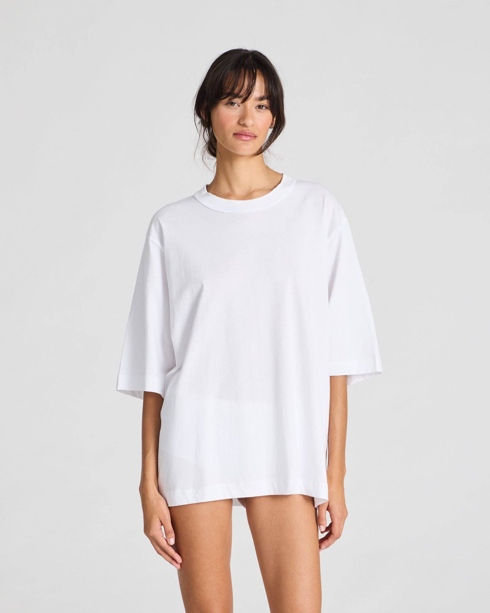 Maya Oversize Tee GOTS white
